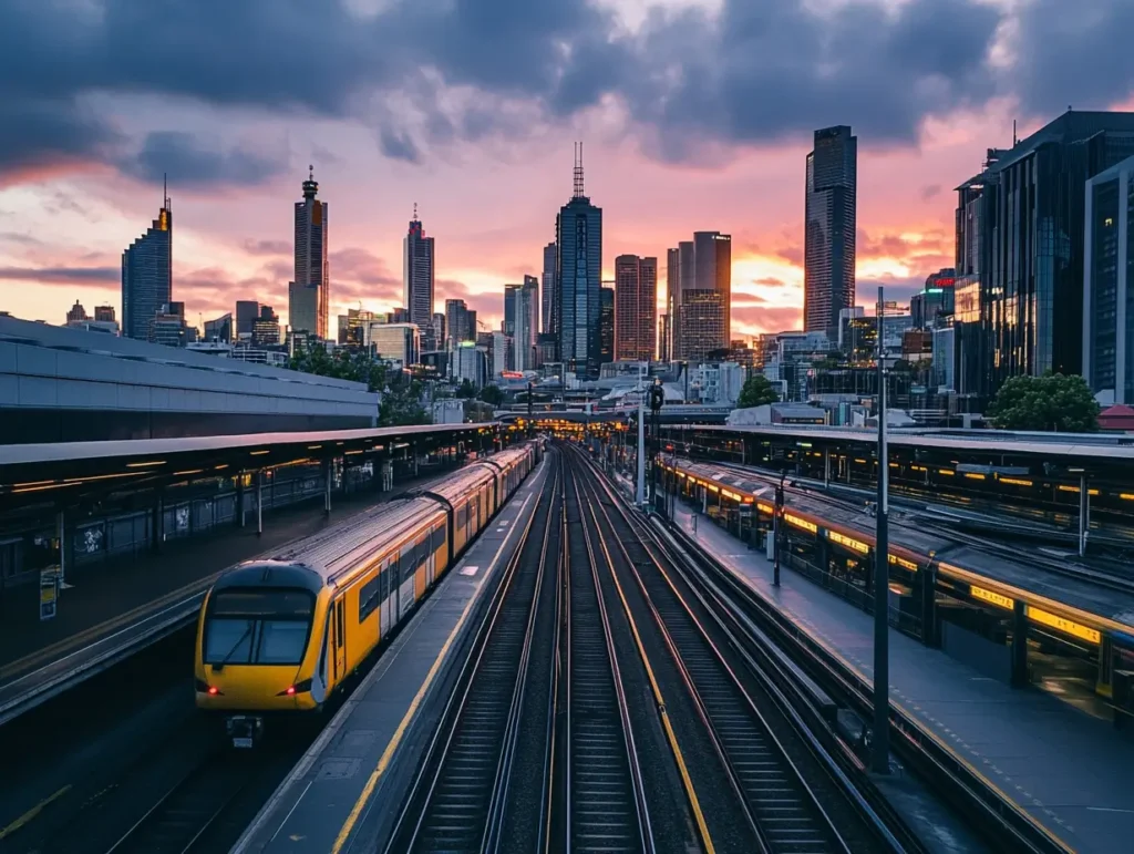 Train through Melbourne